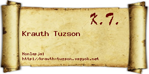 Krauth Tuzson névjegykártya